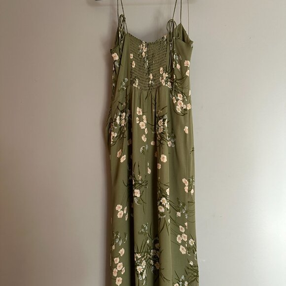 Reformation Green Floral Midi Dress - Picture 3 of 5